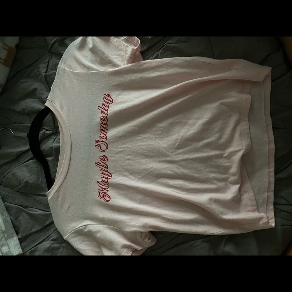 Light Pink ‘Maybe Someday’ Cropped Tee